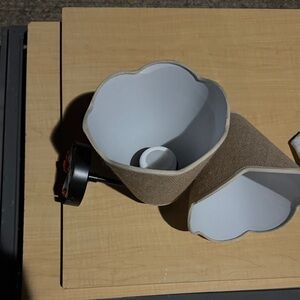 Beige and White Lamp Shade Set